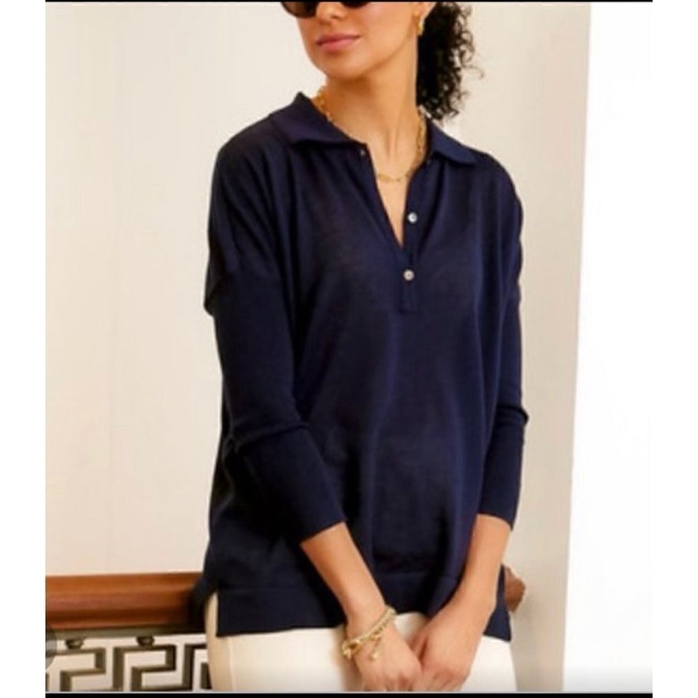 Tuckernuck Navy Blue Clayton Polo Size M / L / excellent